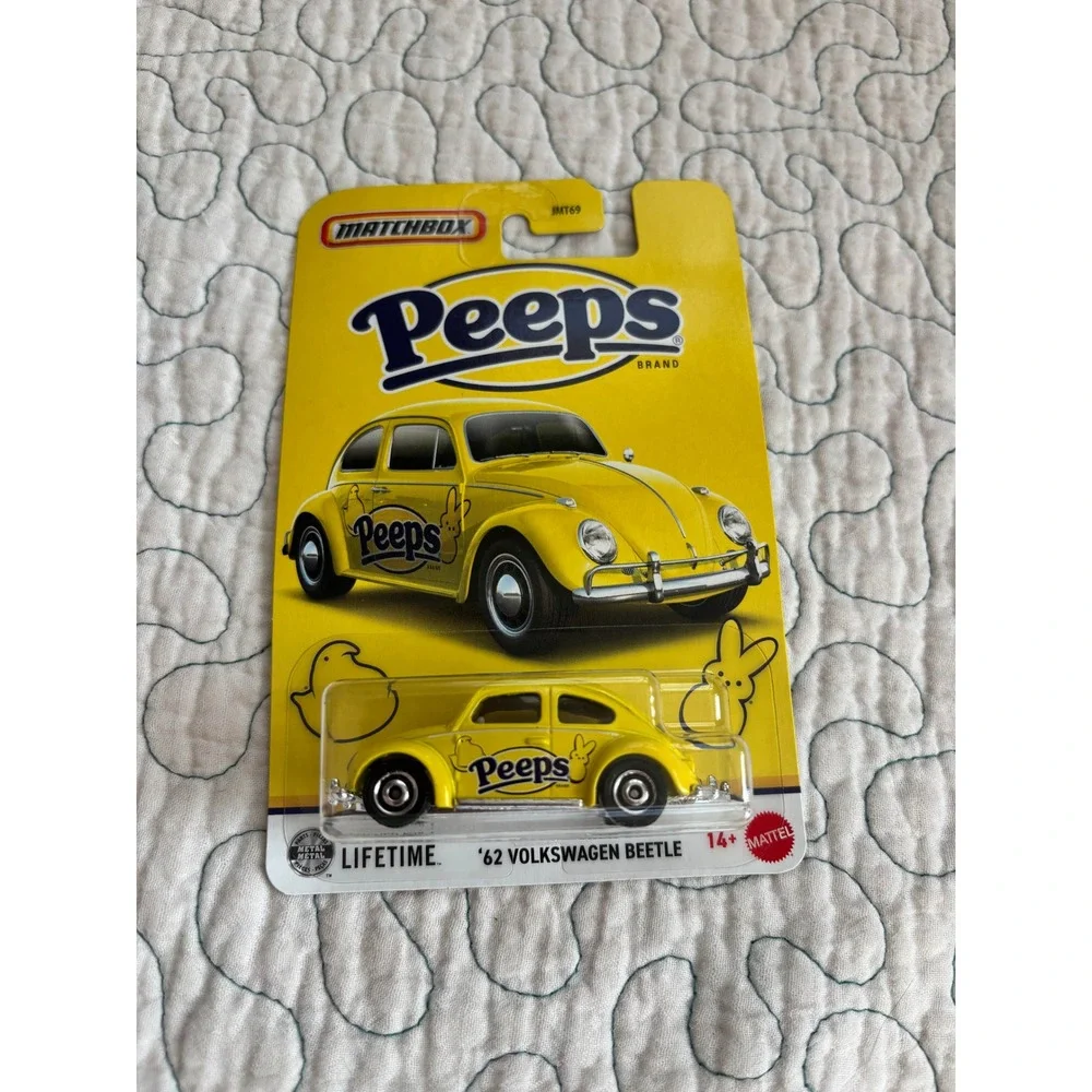 Matchbox Peeps 62 Volkswagen Beetle‎ Yellow Diecast Car JMT69 New